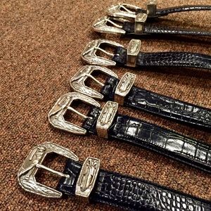 NWOT Men’s Blue Calfskin Leather Golf Belt